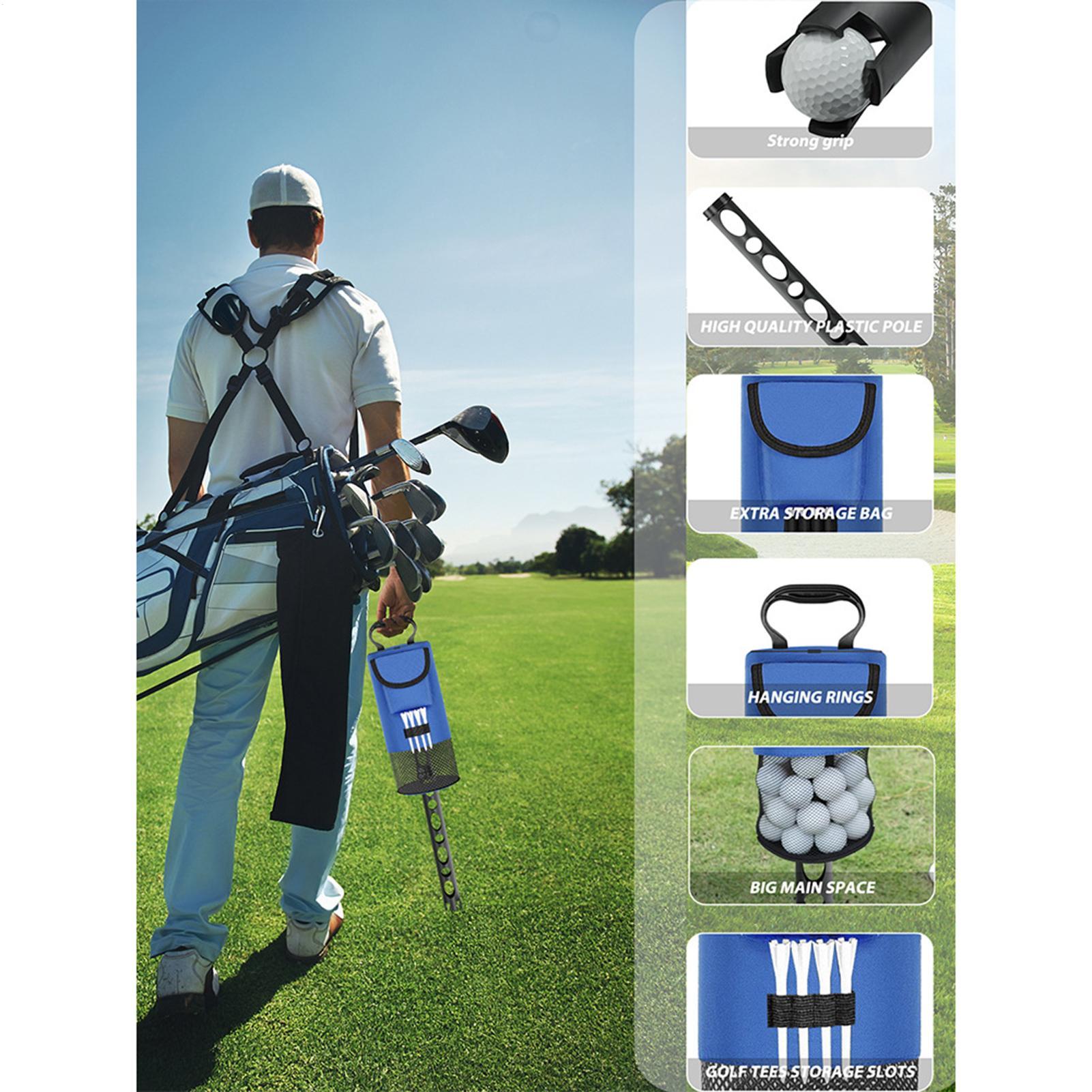 Golf Bag - ゴルフボール用シャガーバッグ 取り外し可能 大容量 ナイロン布製収納 ゴルフボール シャガーポケット