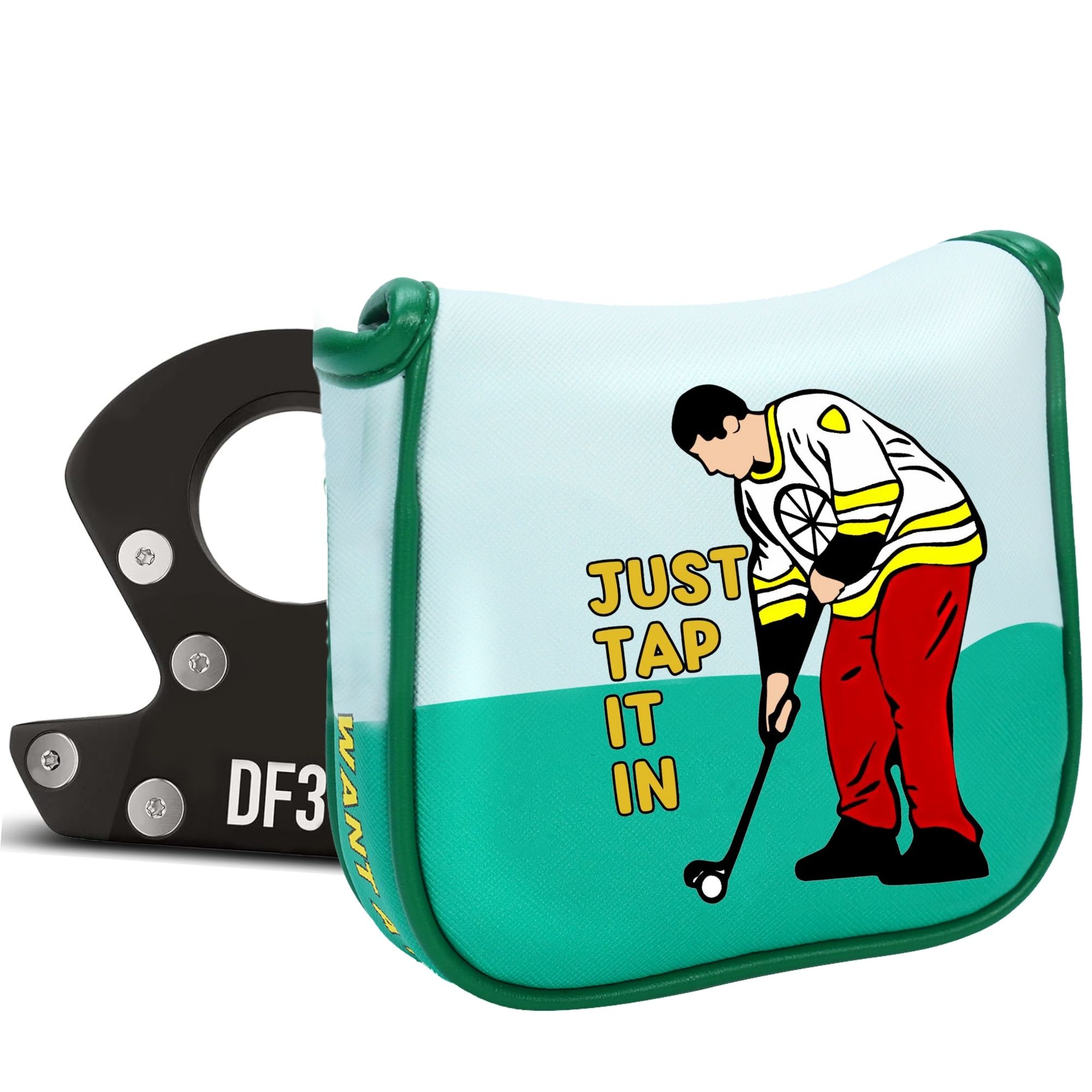 Golf Putter - DF3用プレミアムパターカバー、スタイリッシュなカートン柄のゴルフクラブプロテクターパターヘッドカバー、お父さんへの面白いゴルフアクセサリー