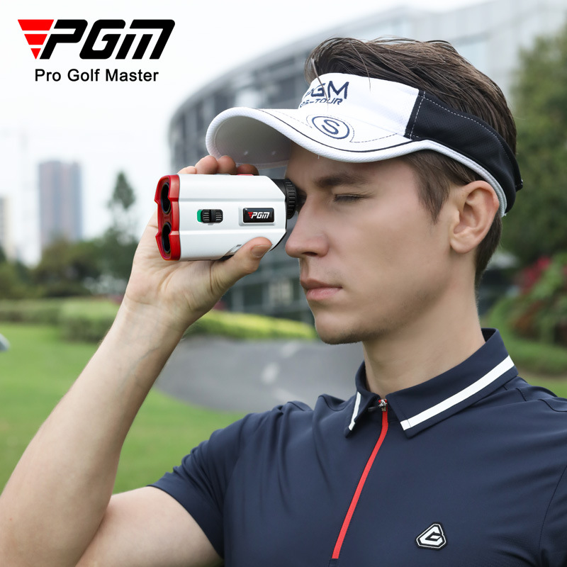 Golf Rangefinder - PGM 新型充電式ゴルフ距離計望遠鏡、屋外ゴルフコースでの正確な距離測定用の600ヤード電子キャディー