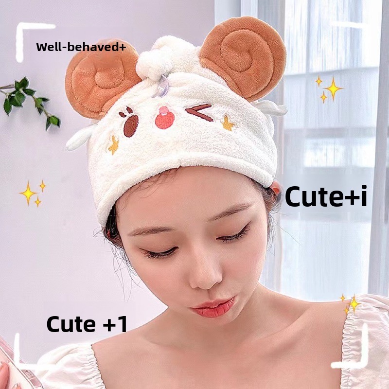 かわいいカワイイ羊柄ドライヘアキャップ 超吸水速乾ヘアタオル - Golf Towel のレビューと価格