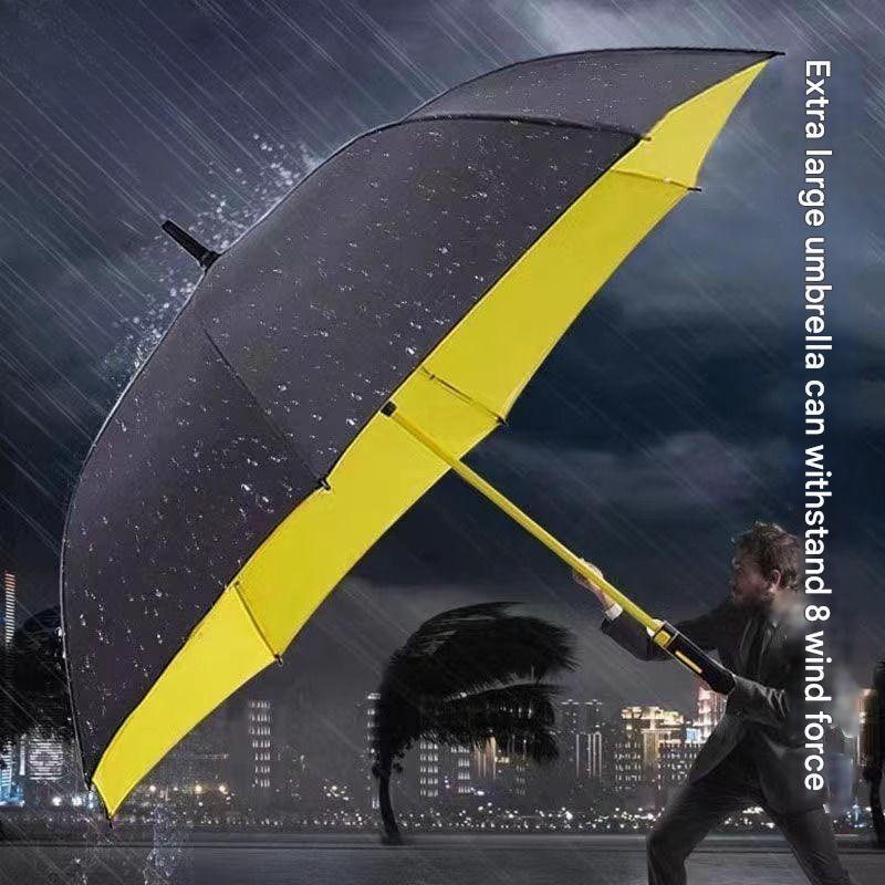 30インチ自動開閉式特大二重層傘、拡大強化ロングハンドルスト - Golf Umbrella のレビューと価格