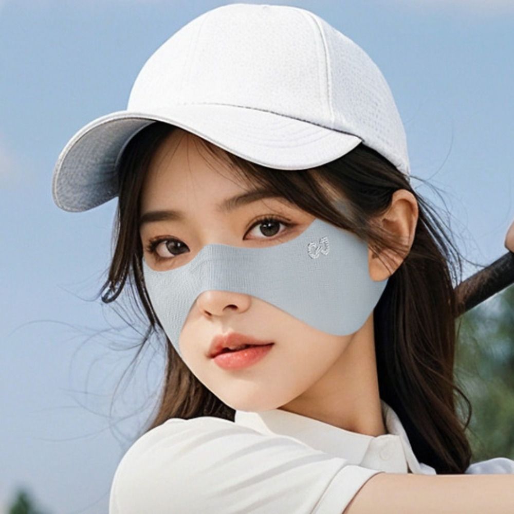 夏弾性アイスシルクマスク薄い日焼け止めベールゴルフフェイスマ - Golf Umbrella のレビューと価格