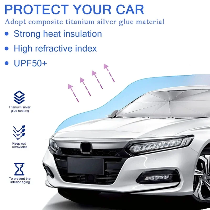 車のフロントガラス用UV光線反射板,日焼け止めブロック,VW - Golf Umbrella のレビューと価格