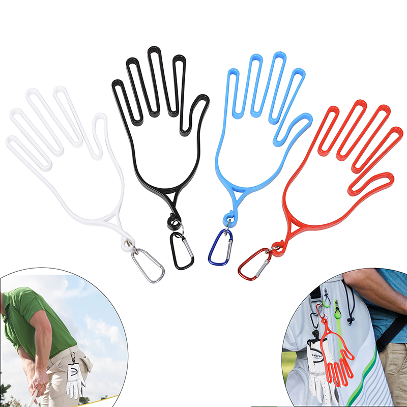 2個入りゴルフグローブホルダー カラビナ付き ABS製ハンド - Golf Gloves のレビューと価格