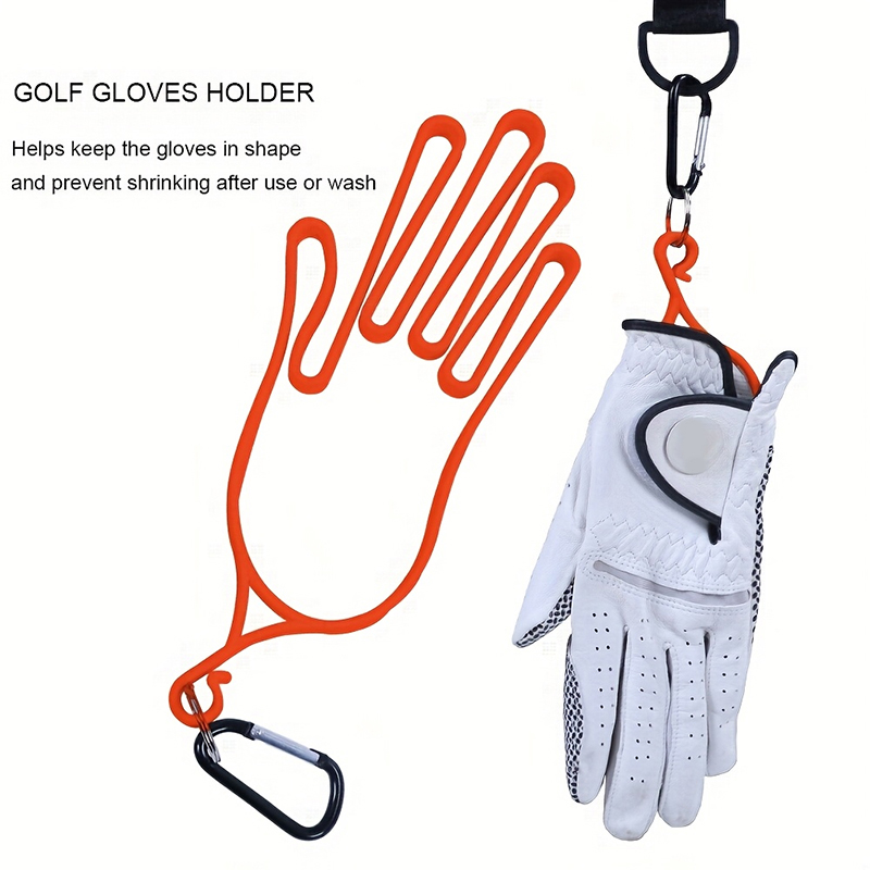 2個入りゴルフグローブホルダー カラビナ付き ABS製ハンド - Golf Gloves のレビューと価格