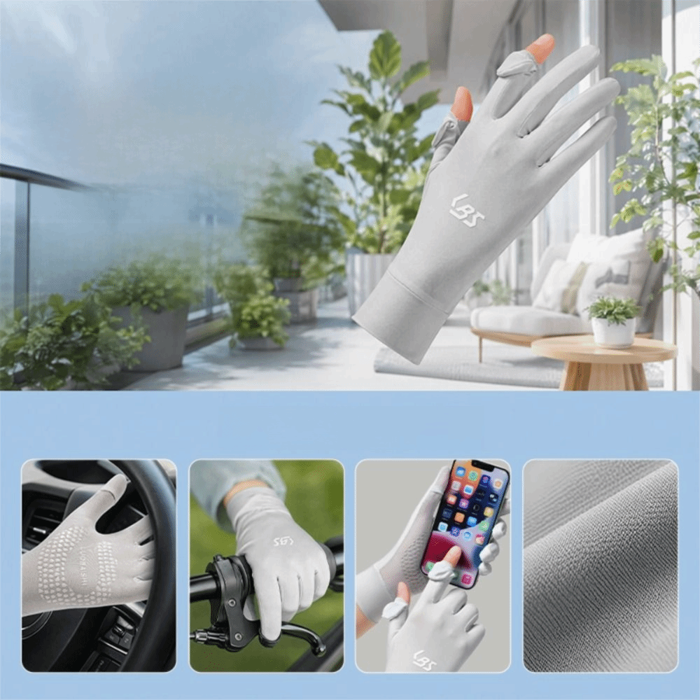 女性用アイスシルク UV 保護手袋ノンスリップタッチスクリー - Golf Gloves のレビューと価格