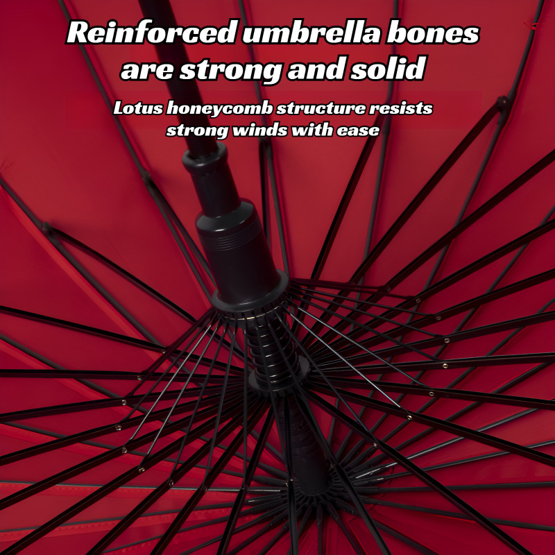 特大24本骨二重層傘 メンズロングハンドルストレート傘 大型 - Golf Umbrella Large のレビューと価格