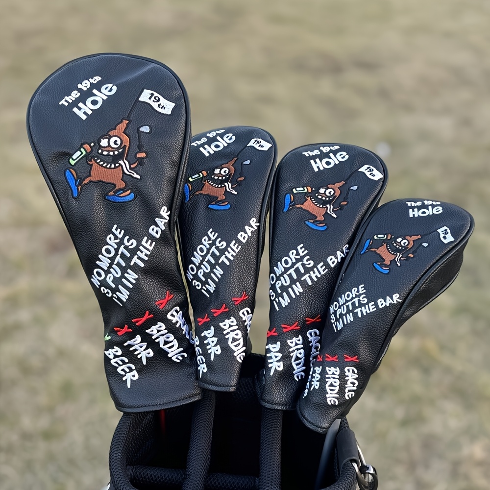 1個/4個セット 漫画風海賊柄ゴルフヘッドカバー、PU素材と - Golf Driver のレビューと価格