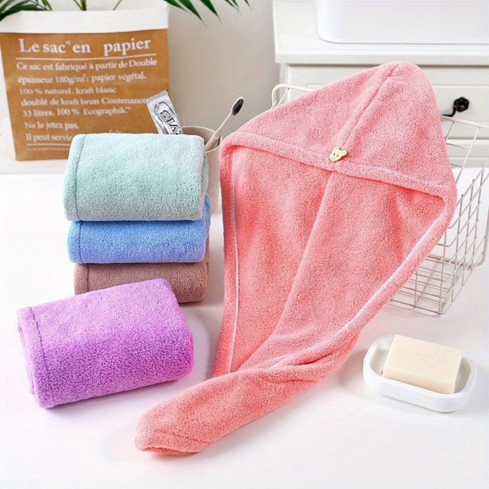 女性用速乾ドライヘアハット - コーラルフリース厚手ラップボ - Golf Towel のレビューと価格