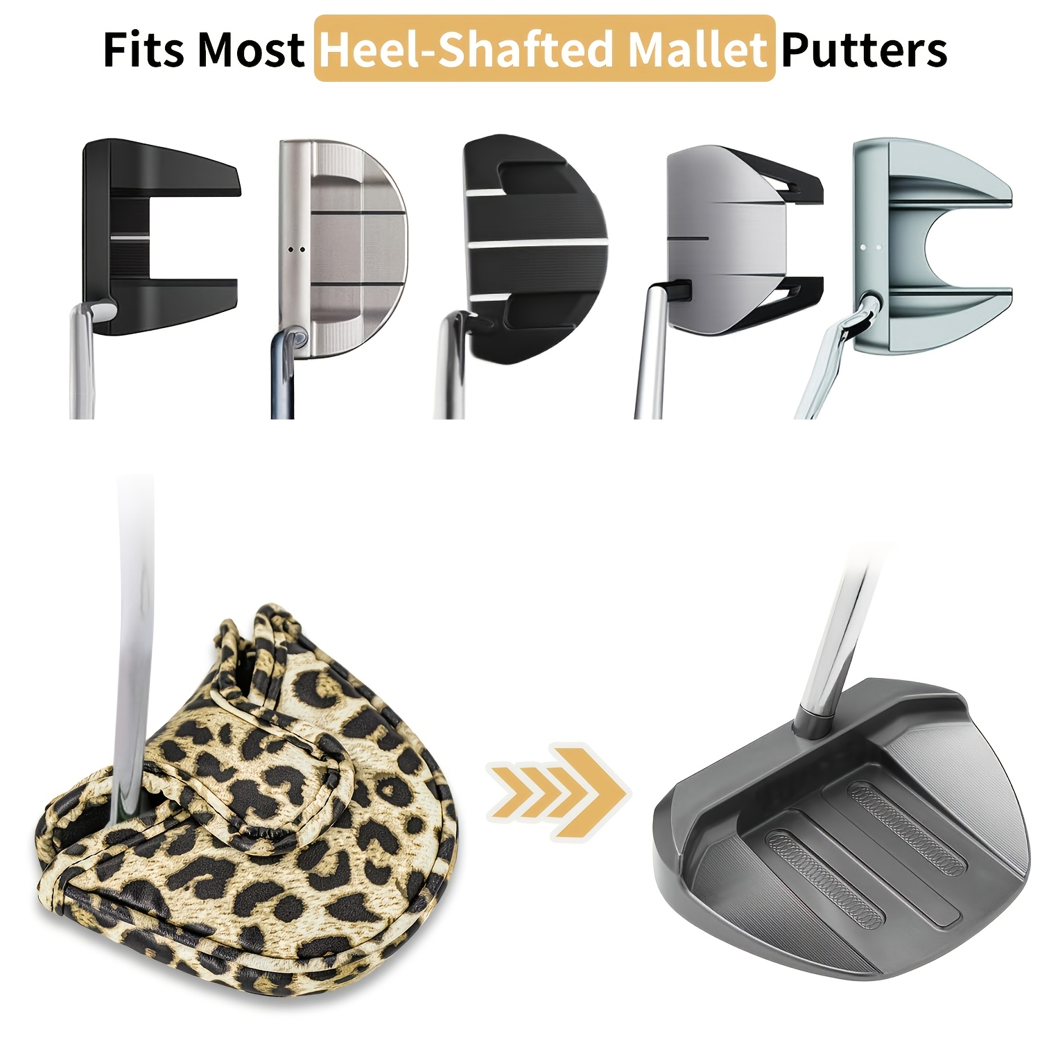 1個入り レオパード柄ゴルフパターヘッドカバー、トレンドのワ - Golf Tees のレビューと価格