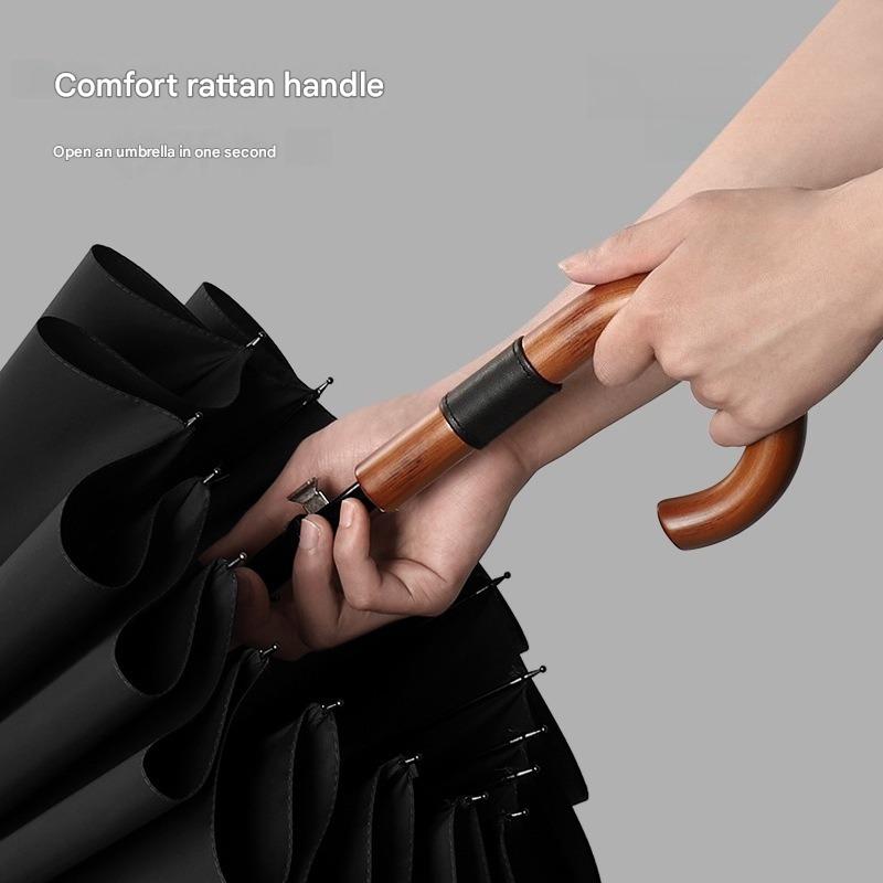 和風16本骨自動開閉式ゴルフ傘　曲線ハンドル　ロングハンドル - Golf Umbrella のレビューと価格