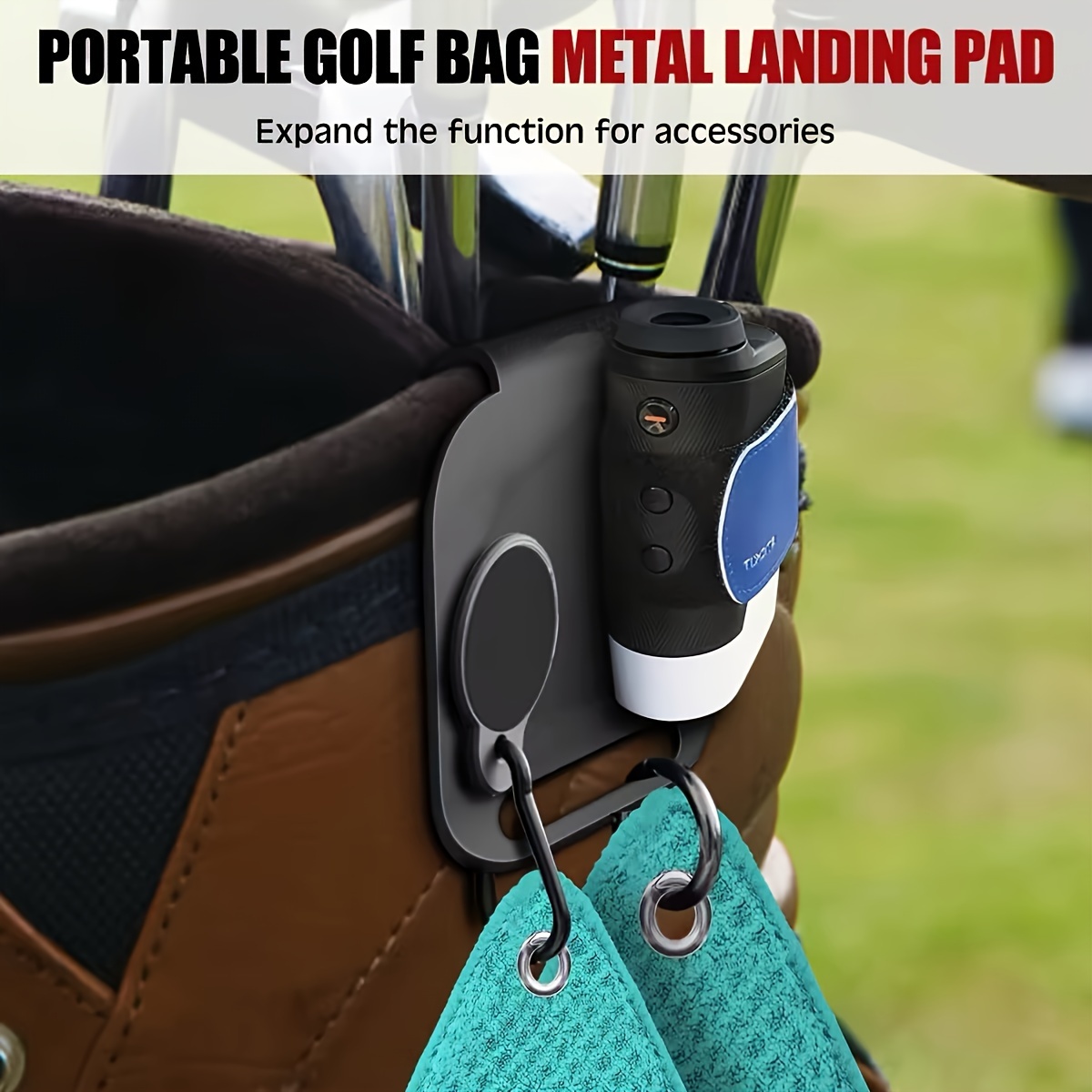 磁気ゴルフバッグ着陸パッド（9*8cm）磁気ゴルフタオル、ゴ - Golf Rangefinder のレビューと価格