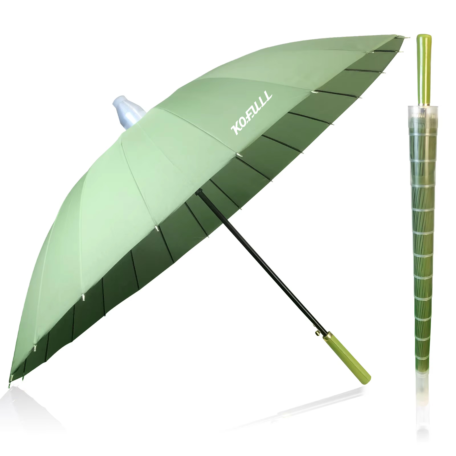 大型防風自動オープンゴルフ傘、ロングハンドル、ベントスティッ - Golf Umbrella Large のレビューと価格