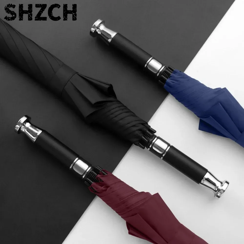 大型メンズ傘、高級ゴルフストレートポール雨傘、ロングハンドル - Golf Umbrella Large のレビューと価格